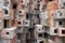 Cement blocks at the construction site of the building,  Abstract background