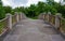 Cement bridges and walkway for exercise with trees in park