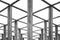 Cement Columns Chair Rough Texture Perspective Overhead Grid Geo