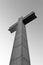 Cement cross located at the top of the natural area of the desert of las palmas