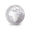 Cement globe 3D illustration europe and africa map