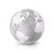 Cement globe 3D illustration North and South America map