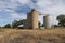 Cement and metal silos at the disused Goornong railway station