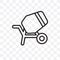 cement mixers vector linear icon isolated on transparent background, cement mixers transparency concept can be used for web and mo