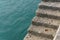 Cement steps on the edge of a quay