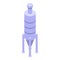 Cement tank icon isometric vector. Mixer machine