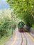 The cement train. Old train  between the Pobla de Lillet and the cement factory Asland, passing through the Garden Artigas de Gaud