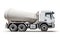 Cement Truck Snapshot on White Background