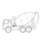 cement truck vector illustration