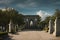 Cemeteries and graveyards Use leading lines and symmetry to create an interesting composition Soft made with generative ai