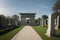 Cemeteries and graveyards Use leading lines and symmetry to create an interesting composition Soft made with generative ai