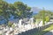 Cemetery above Mediteranean, near Villefranche sur Mer, French Riviera, France