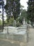 Cemetery in Barcelona. Old tombs