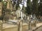 Cemetery in Barcelona. Old tombs