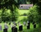 Cemetery in a field, modern Boot Hill