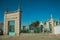 Cemetery gateway with iron fence at Guarda