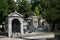 Cemetery with large crypts