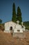 Cemetery of  Makriloggos near Methana, Greece