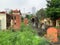 The cemetery is in the middle of a new urban area - Hanoi, Vietnam March 5, 2019