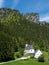 Cemetery of mountain climbers in Johnsbach on a sunny day in summer