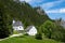 Cemetery of mountain climbers in Johnsbach on a sunny day in summer