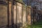 Cemetery next to St Cuthbert church in Edinburgh