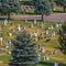 Cemetery in Salt Lake City on a sunny day