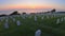 Cemetery with San Diego skyline