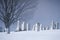 Cemetery in the snow, VT