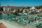 Cemetery with wrought iron fence at Guarda