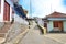 Cemoro Lawang, Indonesia - May 12, 2016 : An view of street Cemoro Lawang Village near Bromo