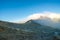 Cemoro Lawang; small village in morning mist. Which situated on the edge of massive north-east of Mount Bromo, East Java, Indonesi