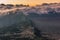 Cemoro Lawang village high altitude with beautiful clouds background