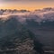 Cemoro Lawang village high altitude with beautiful clouds background