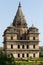 A cenotaph on the bank of river Betwa in Orchha, Madhya Pradesh, India.