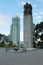The Cenotaph and Eternal Flame near The Shrine of Remembrance in Melbourne, Australia