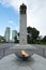 The Cenotaph and Eternal Flame near The Shrine of Remembrance in Melbourne, Australia