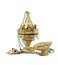 Censer hung and thurible on white background