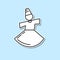Censer sticker icon. Simple thin line, outline  of religion icons for ui and ux, website or mobile application