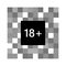 Censored pixel effect. Censor blur effect for sensitive content. Pixel censored sign for 18 plus content