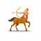 Centaur archer warrior mythological heroes character. sagittarius mascot illustration vector
