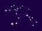 Centaurus constellation. Starry night sky. Zodiac sign. Cluster of stars and galaxies. Deep space. Vector