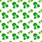 Centella asiatica seamless pattern vector illustration. Gotu kola repeated texture. Fresh green leaf for organic