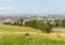 Centennial, Colorado - Denver metro area residential panorama with a deer on the small meadow in the foreground