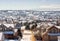 Centennial, Colorado - Denver Metro Area Residential Winter Panorama with the view of a Front Range mountains on