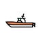 center console boat color icon vector illustration