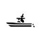 center console boat glyph icon vector illustration