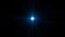 Center flickering glow blue optical lens flares burst