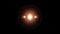 Center gold optical flares spotlight halo loop rotation