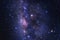 The center of milky way galaxy with stars and space dust in the